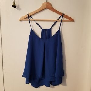 3/$25! U2B Spaghetti Strap Loose Chiffon Blouse